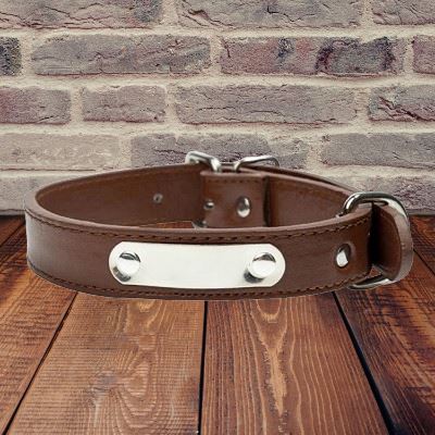 Collier de Chien - LeatherDogCollar™ - Marron - Mon meilleur amis