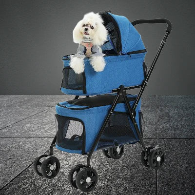 Poussette pour Chien - PetStroller™ - Bleu - Mon meilleur amis
