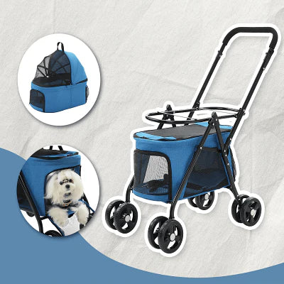Poussette pour Chien - PetStroller™ - Bleu - Mon meilleur amis