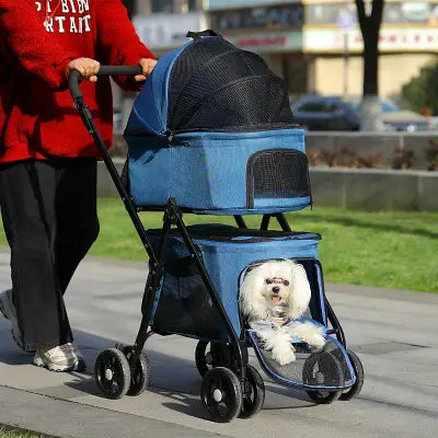 Poussette pour Chien - PetStroller™ - Bleu - Mon meilleur amis