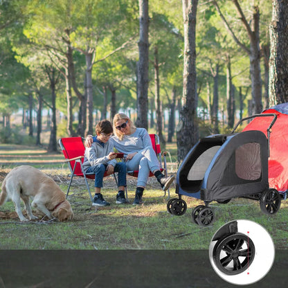 Poussette pour Chien - StrollyPet™ - Bleu - Mon meilleur amis