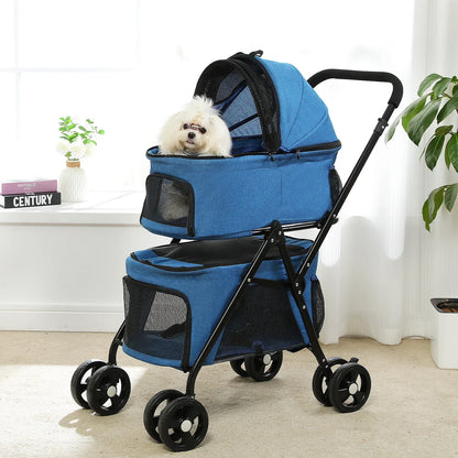 Poussette pour Chien - PetStroller™ - Bleu - Mon meilleur amis