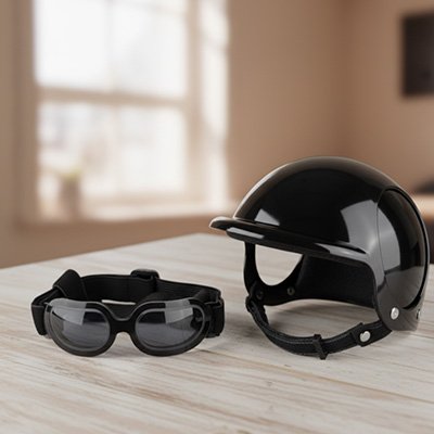 Casque moto pour chien