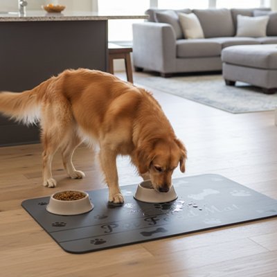 Tapis gamelle chien 